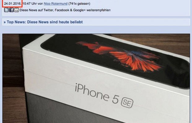 «Шпионские» снимки iPhone 5se оказались подделкой