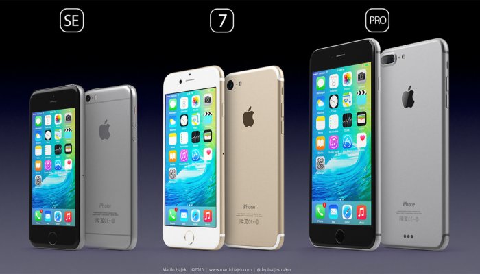 Представлен концепт iPhone Pro, iPhone 7 и iPhone SE на основе последних утечек