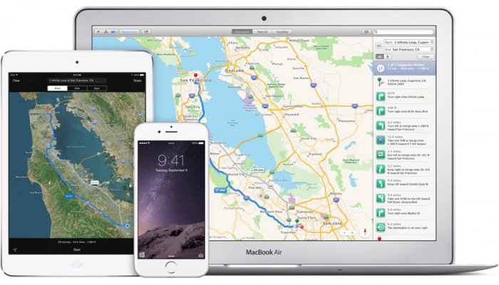 Apple позволит встраивать свои карты на сайтах