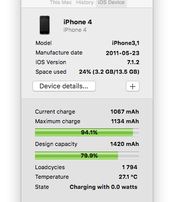 Как узнать подробное состояние батареи вашего iPhone, iPad, Mac
