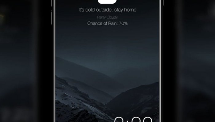 Интересный концепт iOS 11 в черном стиле оформления
