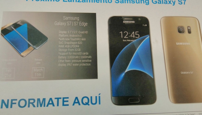 Характеристики Samsung Galaxy S7 и S7 Edge уже не секрет