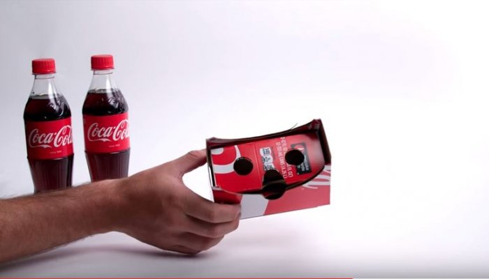 Урок оригами: делаем VR-шлем из упаковки от Coca-Cola