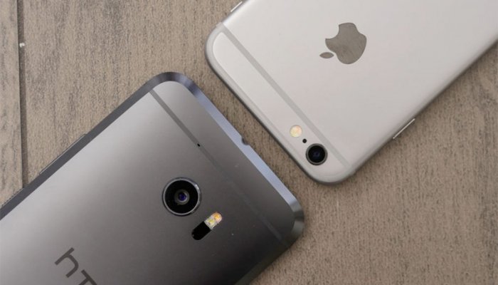Сравнение дизайна iPhone 6s и HTC 10